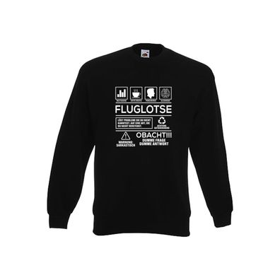 Achtung Probleme: Fluglotse | Flugverkehr | Flughafen Sweatshirt Schwarz