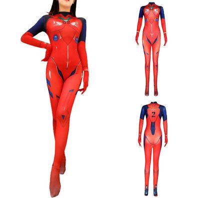 EVA Neon Genesis Evangelion Asuka Langley Soryu Damen Karneval Cosplay Kostum