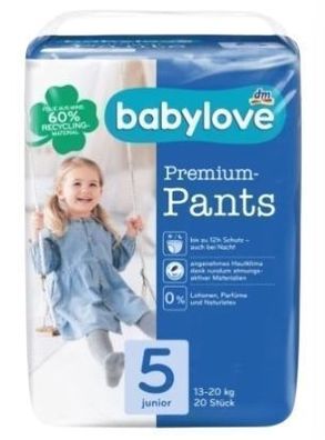 Premium-Kinderwindeln, Größe 5 (13-20kg), 20 Stück