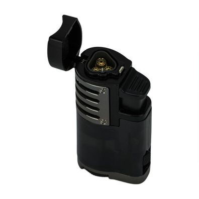 Jean Claude Zigarrenfeuerzeug "Felix" 3er-Jet smoky / gun, nachfüllbar mit Piercer