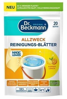 Dr. Beckmann Bodenreinigungstuecher Zitrone, 20 Stueck (Hergestellt in Deutschland
