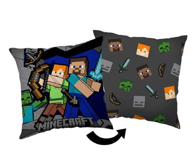 Minecraft Kopfkissen (1 Stück) Premium Dekokissen mit beidseitigem Digitaldruck