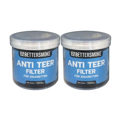 Bettersmoke Anti Teer Filter für Zigaretten 2x 100 Stück