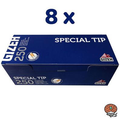 2000 Gizeh Special Tip King Size Filterhülsen (8 Pack à 250 Stück)