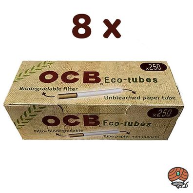 2.000 OCB Eco-Tube Filterhülsen (= 8 Packungen à 250 Stück)
