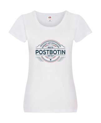 Geprüft und sicher: Postbotin | Beruf Post | Briefträger Damen Shirt Weiß