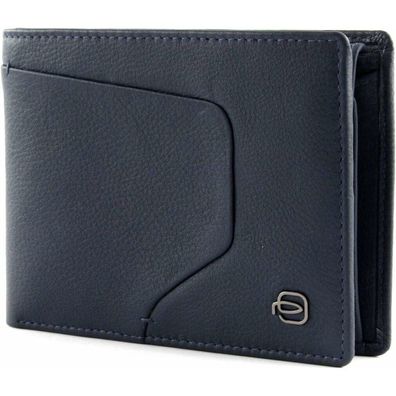 Piquadro Wallet Akron Leather Blue -Pu257Aor-Blu
