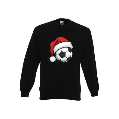 Weihnachten | Fußball | Weihnachtsmütze Sweatshirt Schwarz