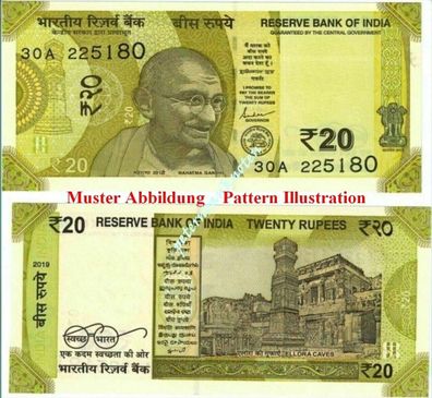 INDIEN / INDIA 20 RUPEES 2021 Unc P. New 657#