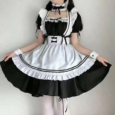 Damen Cosplay French Apron Maid Kostum