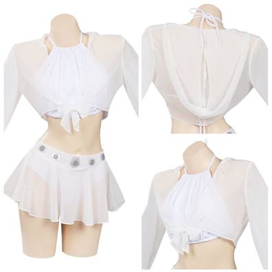 Star Wars Princess Leia Cosplay Kostum Damen Badeanzug Karneval Party Anzug