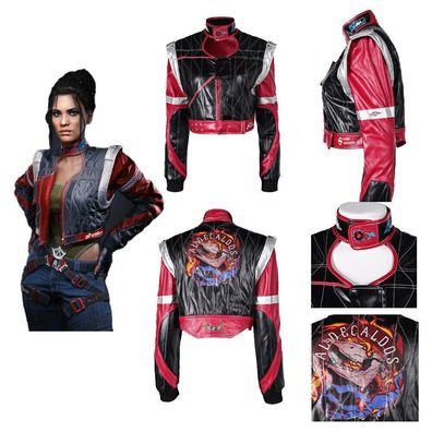 Cyber punk Panam Palmer Cosplay Black Coat Jacket Outfits Costume Halloween Top
