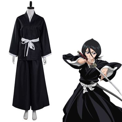 Bleach Kuchiki Rukia Cosplay Kostum Japanischer Kimono Karneval Party Anzug