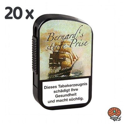 Bernard's steife Prise Snuff 20x 10g Dose Schnupftabak