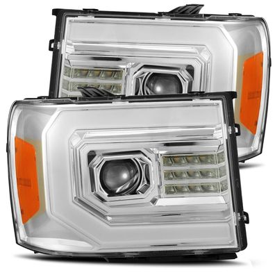 GMC Sierra Alpharex LUXX LED Projector Scheinwerfer Neon Tube 07 - 13 2007 2013 chrom