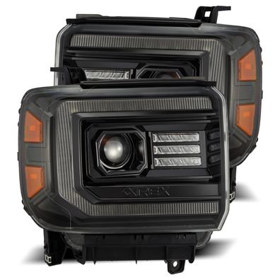 GMC Sierra Alpharex Pro Projector Scheinwerfer Neon Tube LED 16 - 18 2016 2018 A