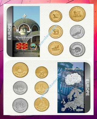 Mazedonien / Macedonia KMS. 1993-2008 Unc Blister 6595#