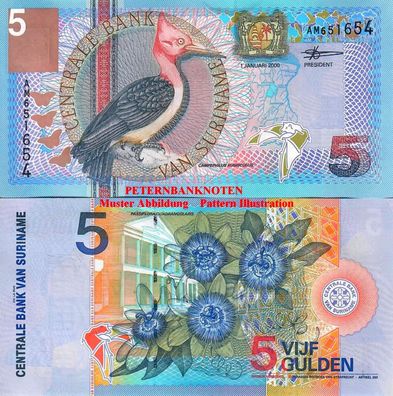Surinam / Suriname 5 Gulden 2000 Unc P.146 6198#