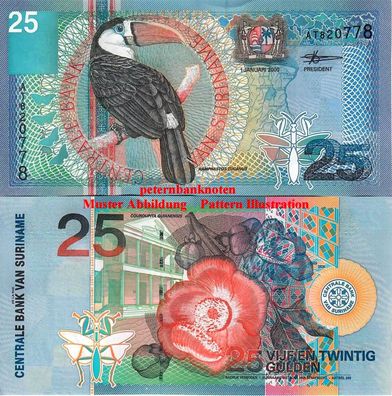 Surinam / Suriname 25 Gulden 2000 Unc. P.148 6299#