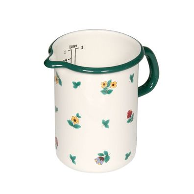 Riess Mètre de cuisine Ø10cm 1 litre émail Country Gmundner Streublumen