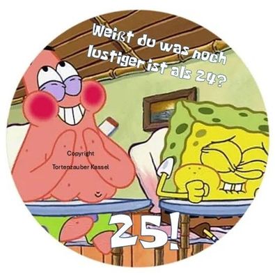 Tortenaufleger Spongebob Geburtstag 25 Tortendeko Spongebob Schwammkopf 24 25