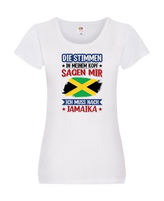 Jamaika | Urlaub | Stimmen in meinem Kopf | Traumland Damen Shirt Weiß