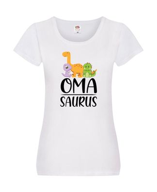 Oma Saurus | Muttertag | Großmutter Damen Shirt Weiß