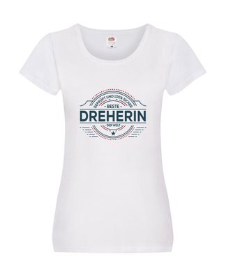 Geprüft und sicher: Dreherin | Fräser | Dreher | Damen Shirt Weiß