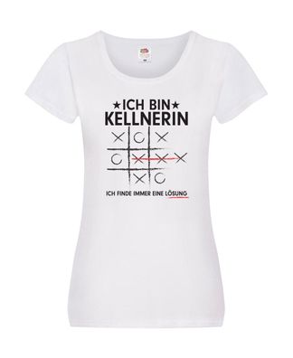 Löse Probleme: Kellnerin | Beruf kellnern | Bedienung Damen Shirt Weiß