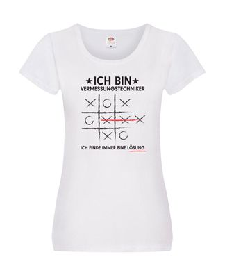 Löse Probleme: Vermessungstechniker | Techniker v3 Damen Shirt Weiß