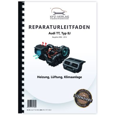 Audi TT Typ 8J 2006-2014 Heizung Belüftung Klimaanlage Reparaturanleitung