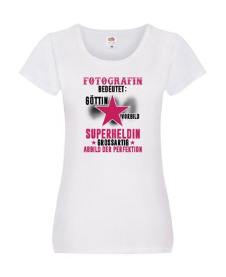 Bedeutung von Fotografin | Fotografie | Kamera Damen Shirt Weiß