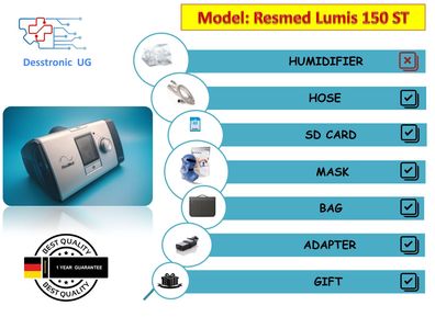 CPAP/ResMed LUMIS 150 VPAP ST Gebrauchtgerät mit ca. (garantiert)