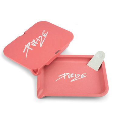 Purize Stopftablett Kit, Plant-Fiber-Composite PINK mit Logo und Füllhilfe