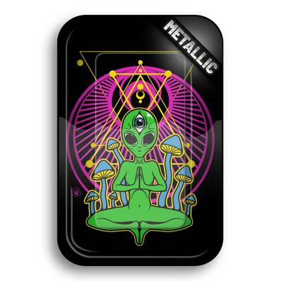 FIRE-FLOW Drehunterlage Small -Trippy Alien- Rolling Tray/Stopfunterlage