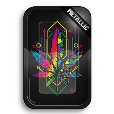 FIRE-FLOW Drehunterlage Small - Geometrical Leaves - Rolling Tray/Stopfunterlage