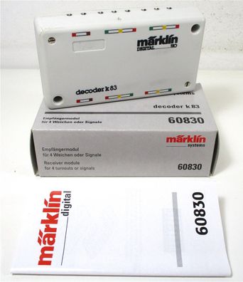 Märklin digital 60830 Digitaldecoder K83 für 4 Weichen/Signale OVP (3749k)