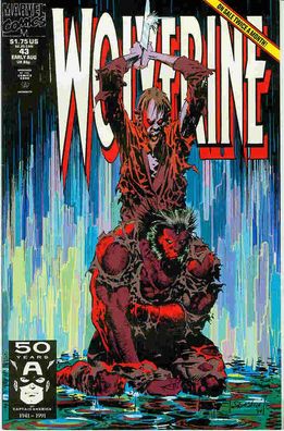 Wolverine # 43 (Marc Silvestri) (Sabretooth cameo) (USA, 1991)
