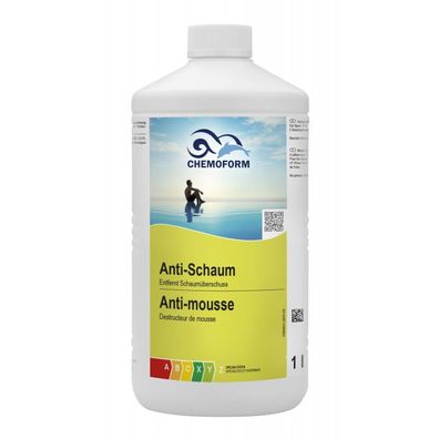 Chemoform Anti Schaum 1 l Entschäumer für Pools und Whirlpools Schaumentferner