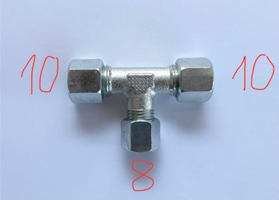 Gas Verschraubung T Schneidring Verschraubung 10 8 10 mm Rohr Gasrohr 310f629-1