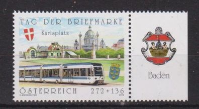 Österreich 2012 postfrisch MiNr. 2996 Tag der Briefmarke Karlsplatz, Wien