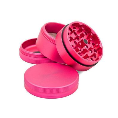 FIRE-FLOW Kräutermühle - Aluminium, 50mm, 4-teilig, pink