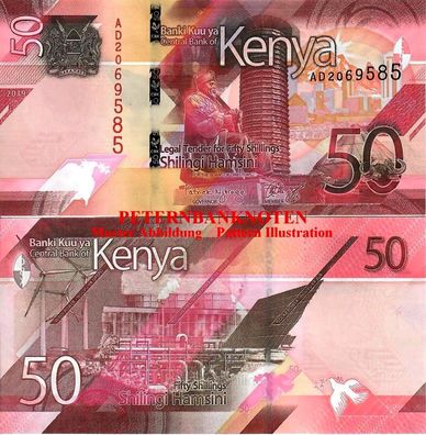Kenia / Kenya 50 Shillings 2019 Unc. P 52a 6114#