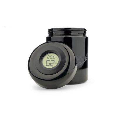 Purize Humidor schwarz graviert für 15g / 250ml, Feuchtigkeitskontrolle