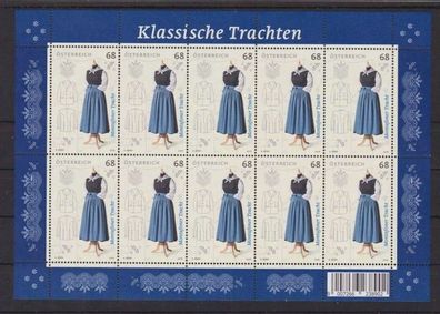Österreich 2016 postfrisch Kleinbogen MiNr. 3265 Klassische Trachten