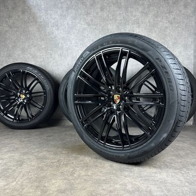 Sommerräder Porsche Macan II 21" Original Turbo IV Rad Felgen GTS Schwarz NEUW