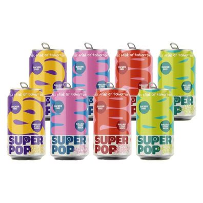 Super Pop 8er Tasting Set – Je 2x alle 4 Sorten – von Pamela Reif – Zuckerfreie