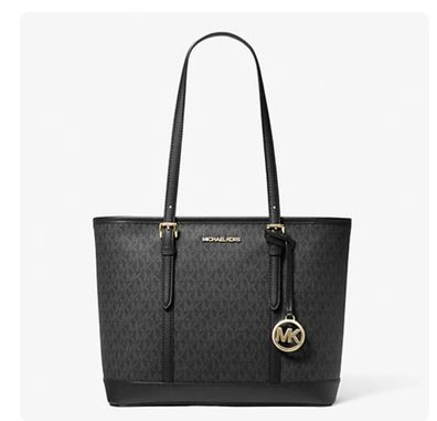 Michael Kors Damen Jet Set Travel Signature Kleine Schultertasche mit Reißverschluss