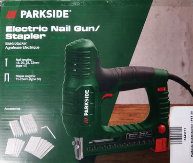 Parkside Elektrotacker »PET 25 D4« 3-fach gesichert mit Zubehör