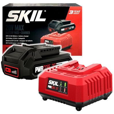Skil 20 V Starterkit, 1 x 3107 AA 2,0 Ah Akku + 3122 AA 2,4 A Ladegerät